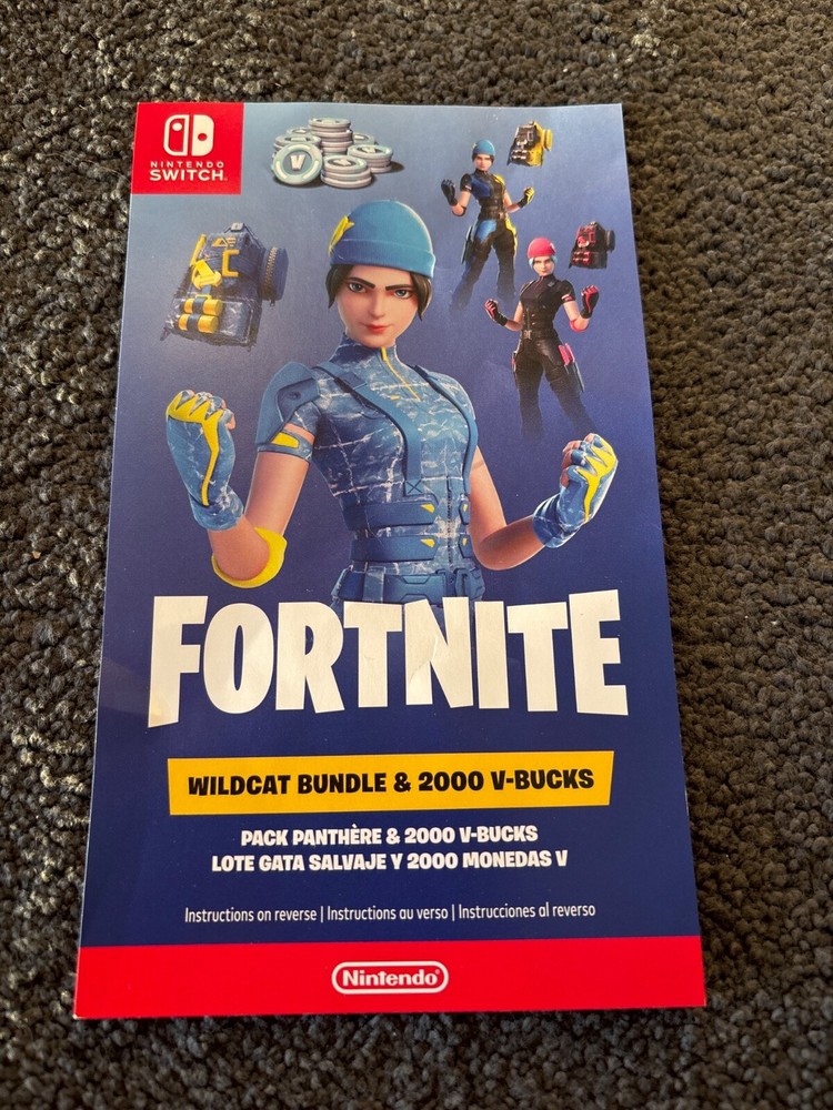 Nintendo Switch - FORTNITE WILDCAT BUNDLE & 2000 V-BUCKS