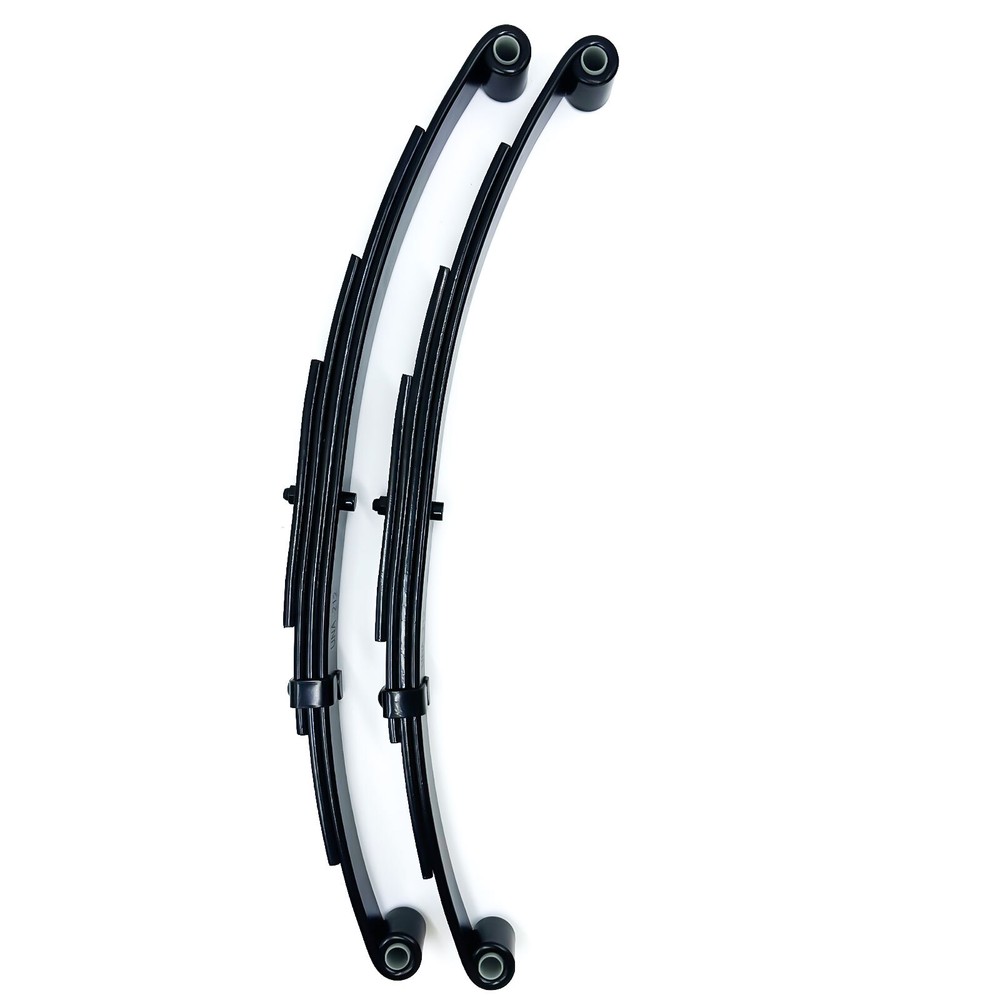 For 3500lbs Single Trailer Axle 4 Leaf Double Eye Leaf Springs + Hanger Kit