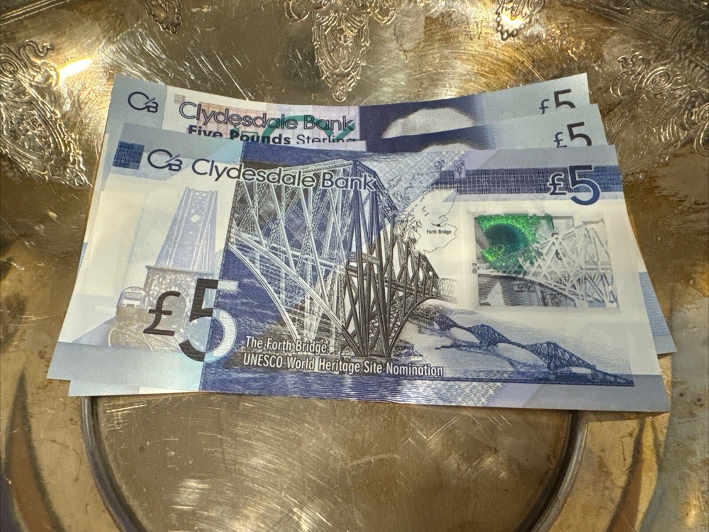 5 Pound Scottish Note Clydesdale Bank Polymer