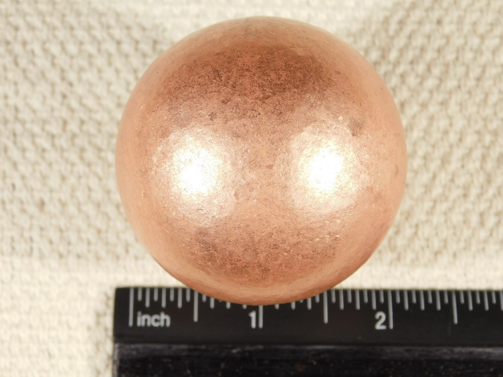 BIG! Super Heavy Solid COPPER SPHERE From Michigan 590gr