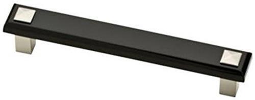 (12 Pack) 5" Kaley Pull Stainless Steel & Black