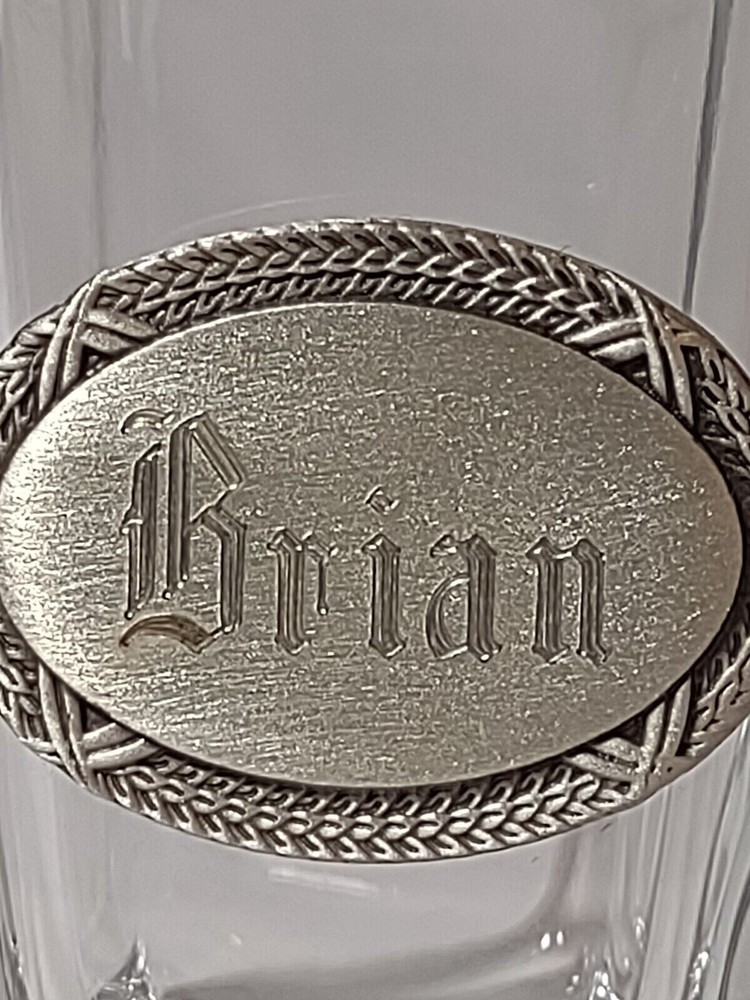Brian Things Remembered Personalized Shot Glass Pewter Label