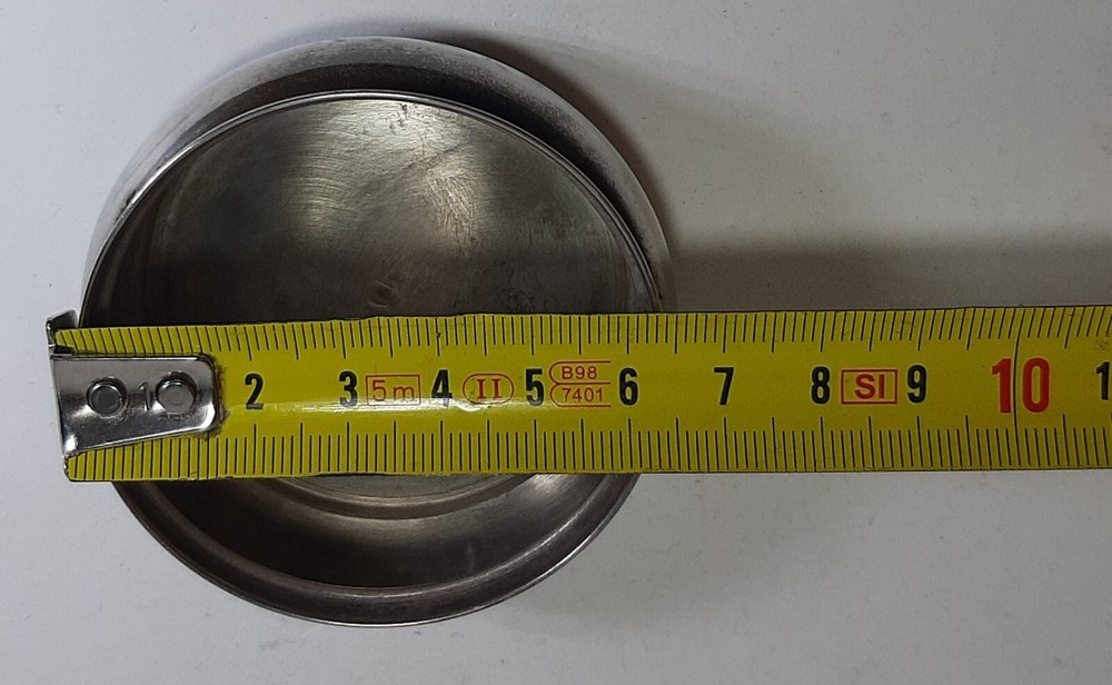 Small Round Box 925 Silver Solid Green Plastic Lid cm 6.5