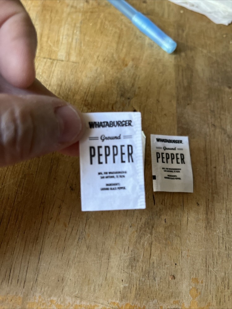 Sell Nothing 3 Whataburger Empty Pepper Packets