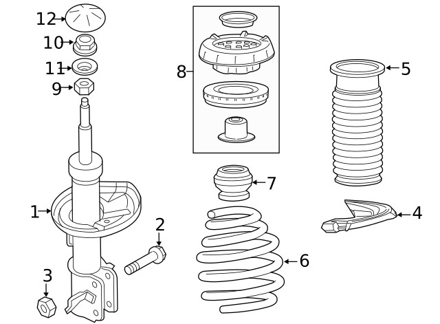Genuine GM Front Shock Absorber Mount 22934963