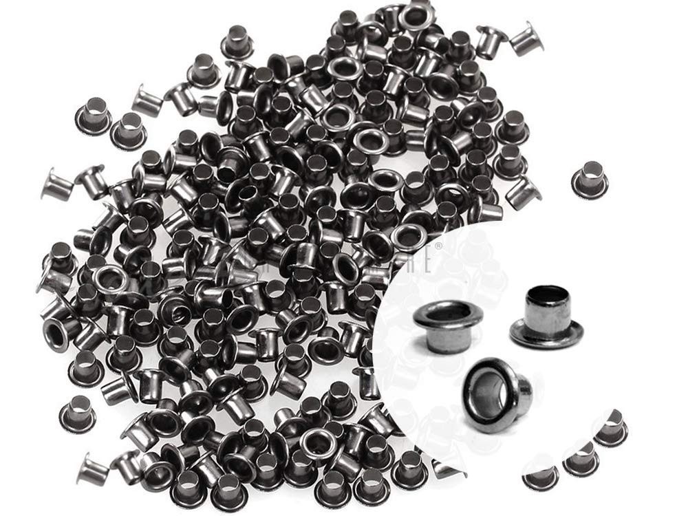 200PCS 2MM Tiny Grommets Eyelets Self-Backing for Beads, Leather, Canvas - Gunme
