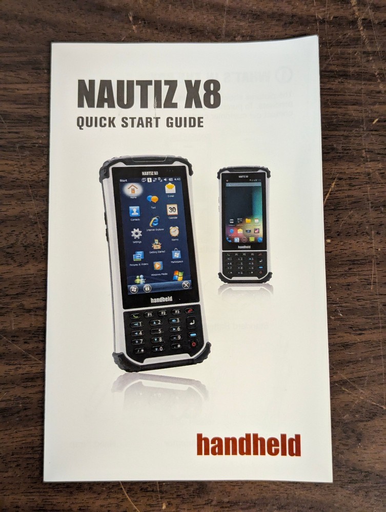 handheld NAUTIZ X8 compact rugged Android data collector; tested, works; reset