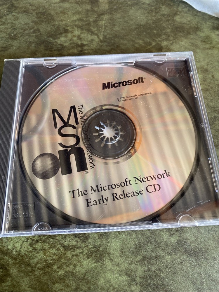 Microsoft Network Early Release CD-ROM Vintage 1996