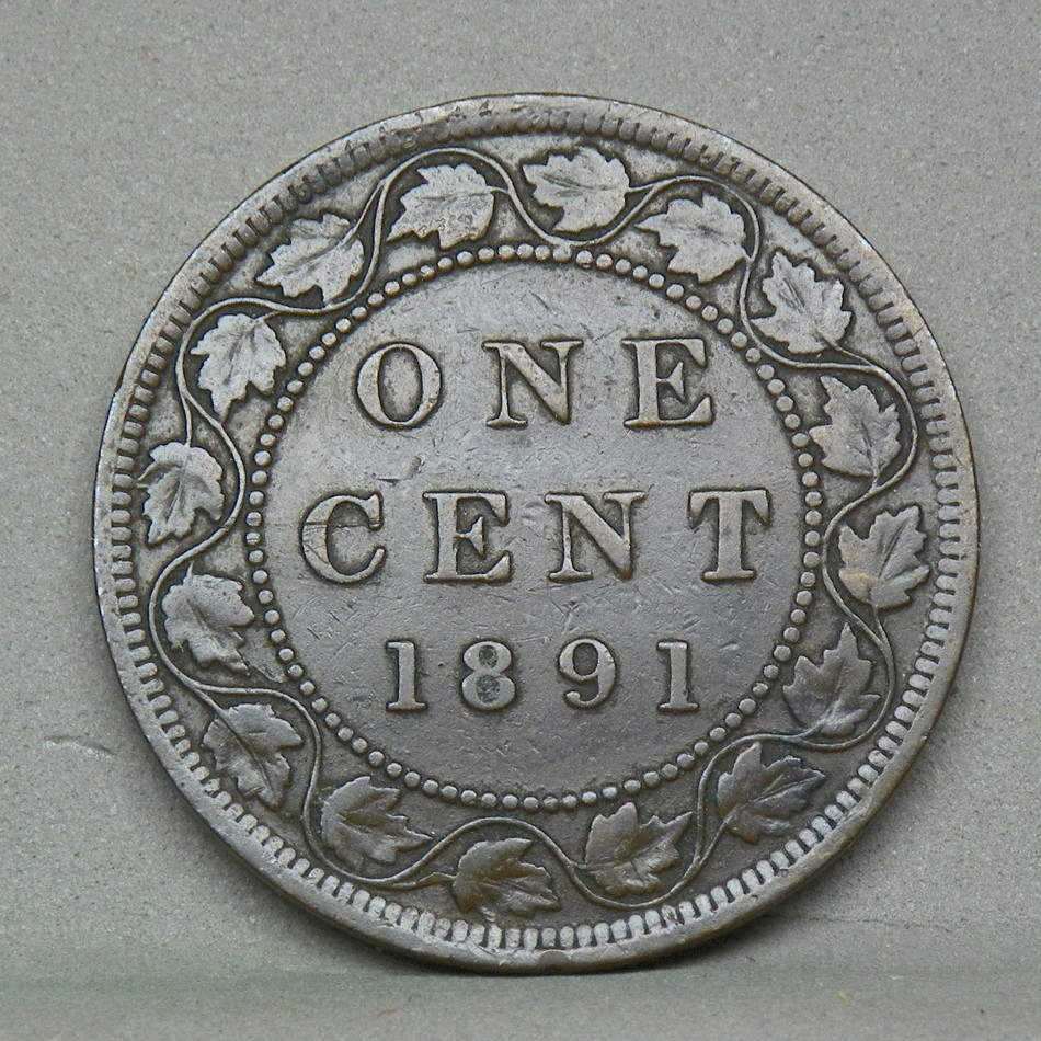 CANADA 1891 LDLL LARGE CENT, Fine