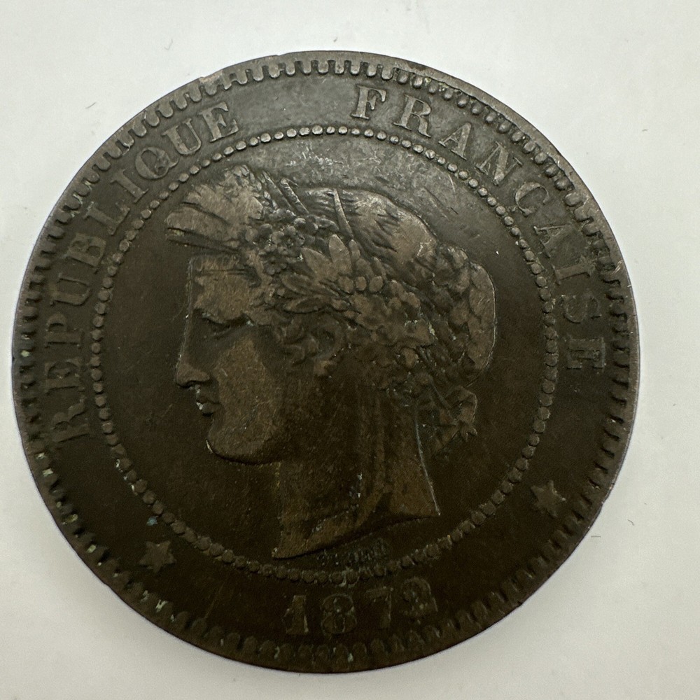 France 10 centimes 1872 A (Sh27/122)