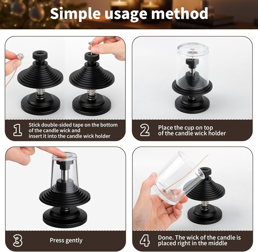 Wick Centering Tool for Candle Making - Essential for Even Burns & Smooth Tops