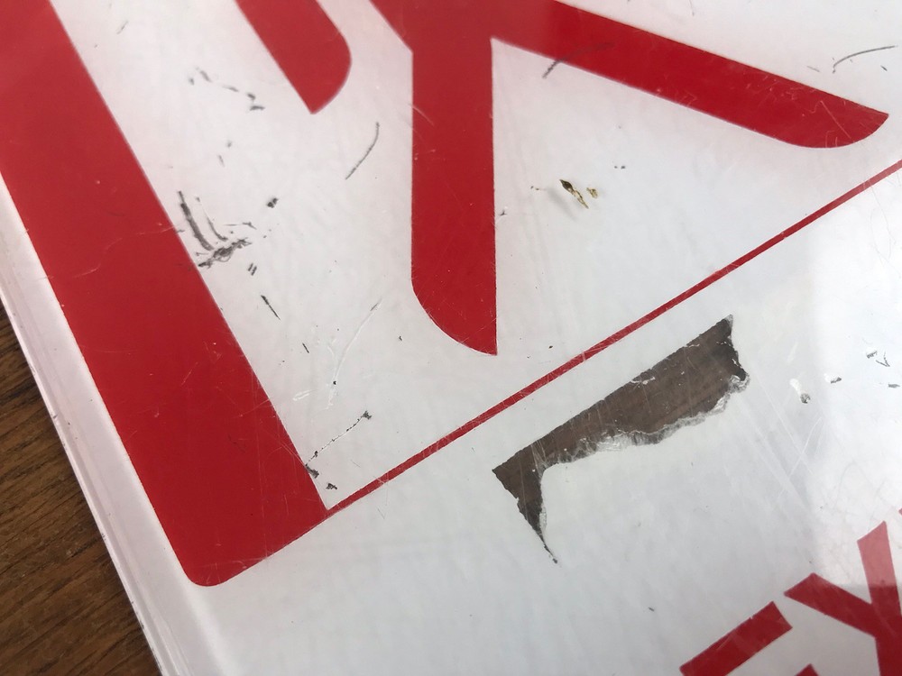 Small Plastic Exit Sign Walking Man 5" X 7" (HD30)