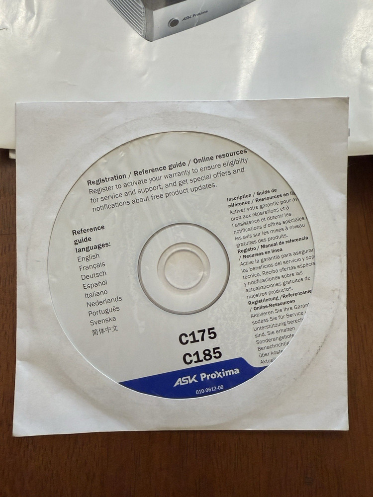 ASK PROXIMA C175 C185 Projector