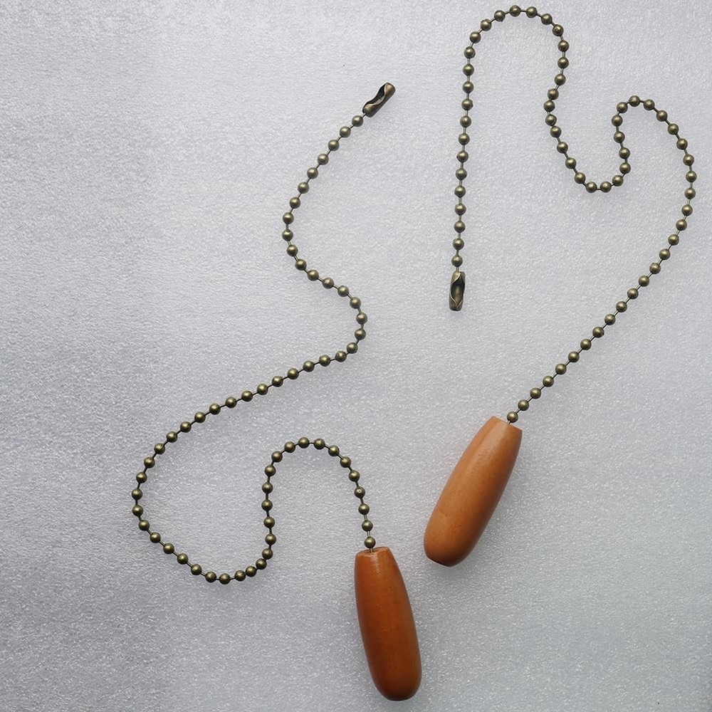 4 Pack Ceiling Fan Pull Chains 12-inch Beaded Ball Medium, Bronze