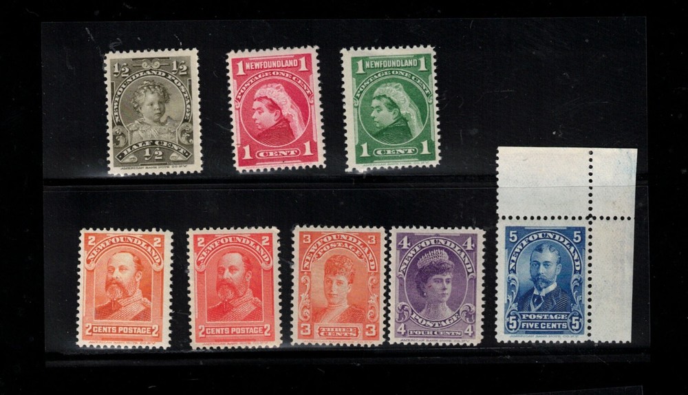 Newfoundland #78 - #85 Very Fine Never Hinged Set