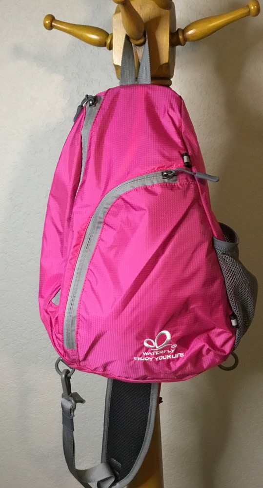 Waterfly Pink Sling Shoulder Backpack