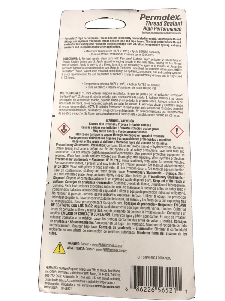 permatex thread sealant