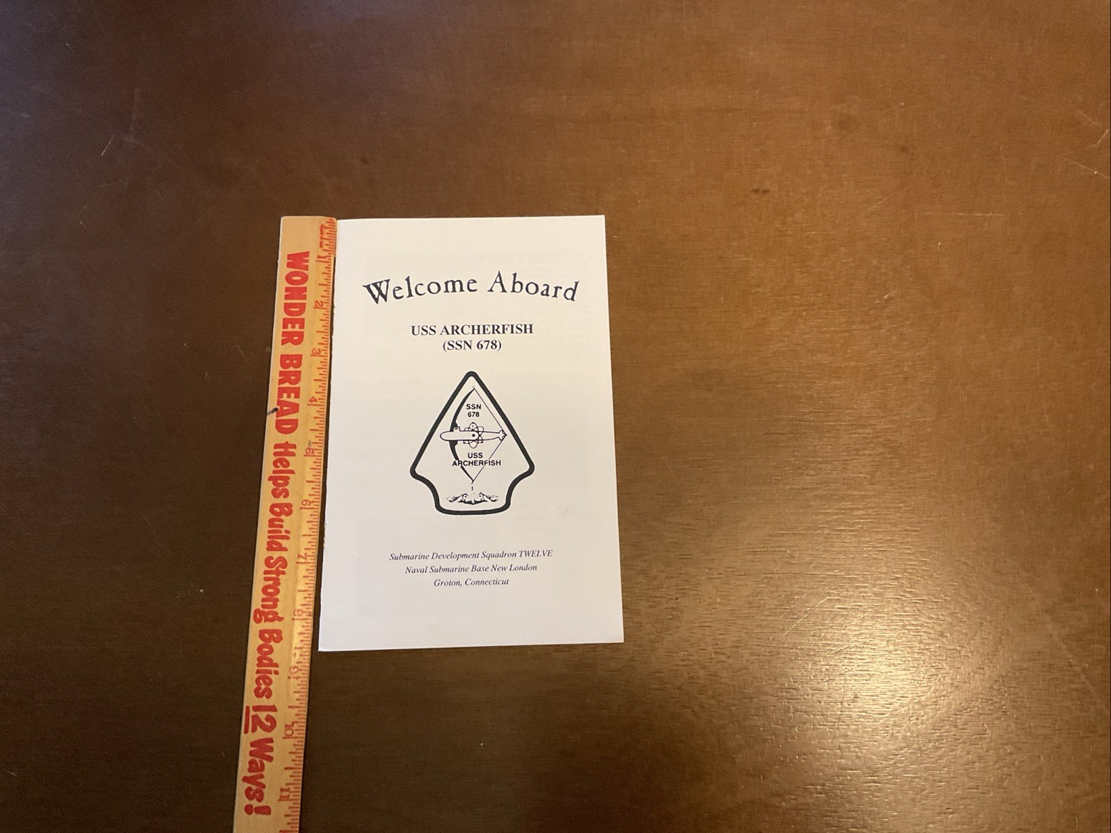 Welcome Aboard USS ARCHERFISH SSN 678 Handout Pamphlet Vintage