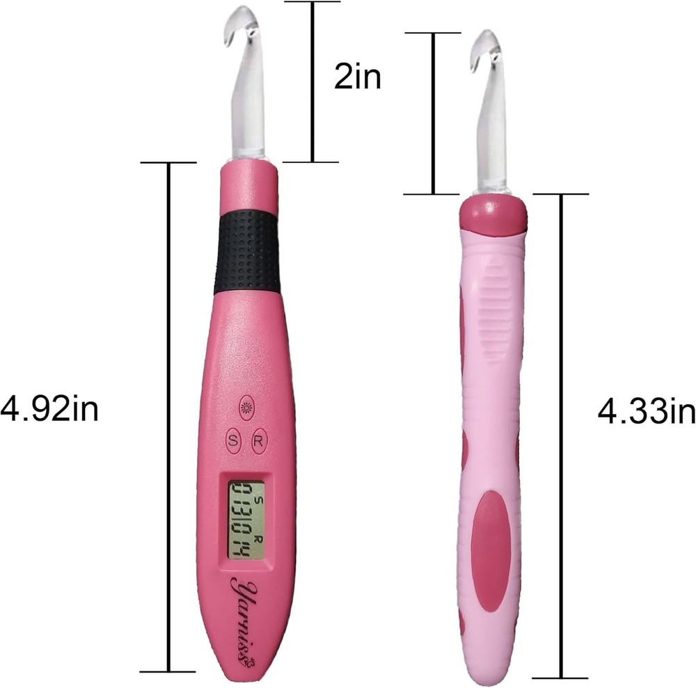 17 Size Crochet Hooks Set with Light & Counter