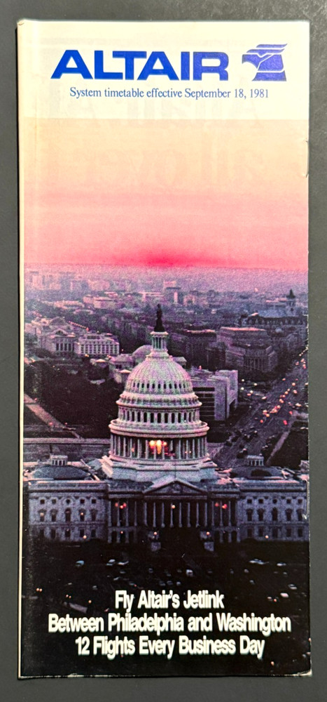 ALTAIR System Timetable Effective September 18, 1981