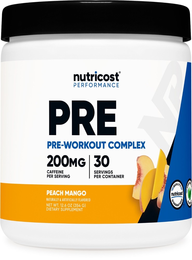 Nutricost Pre-Workout Complex Powder (Peach Mango) 30 Servings