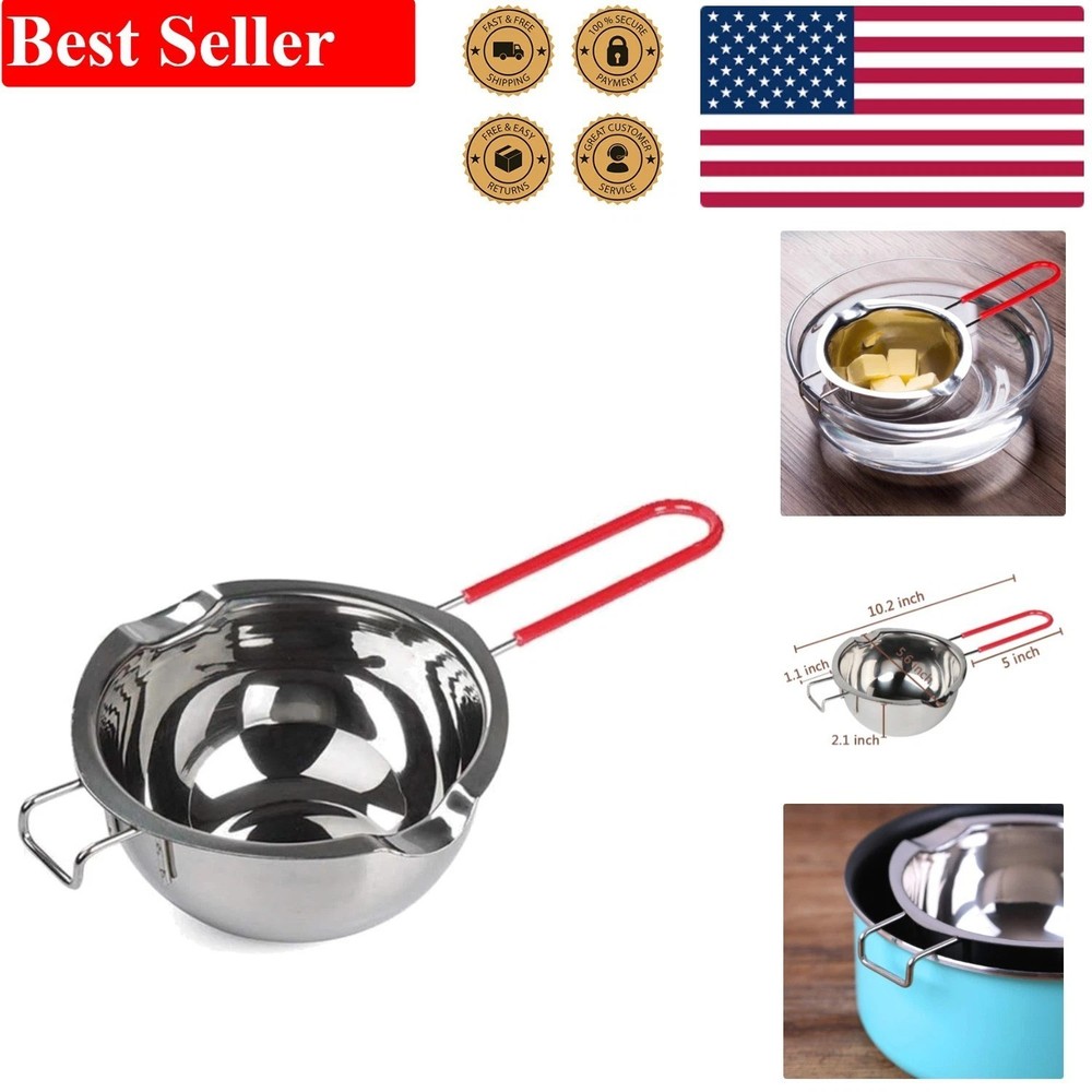 Versatile 2-Cup Stainless Steel Double Boiler Pot for Melting Chocolate & More