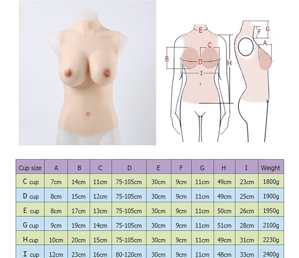 ALKANI Round Collar Artificial Realistic Silicone Breasts