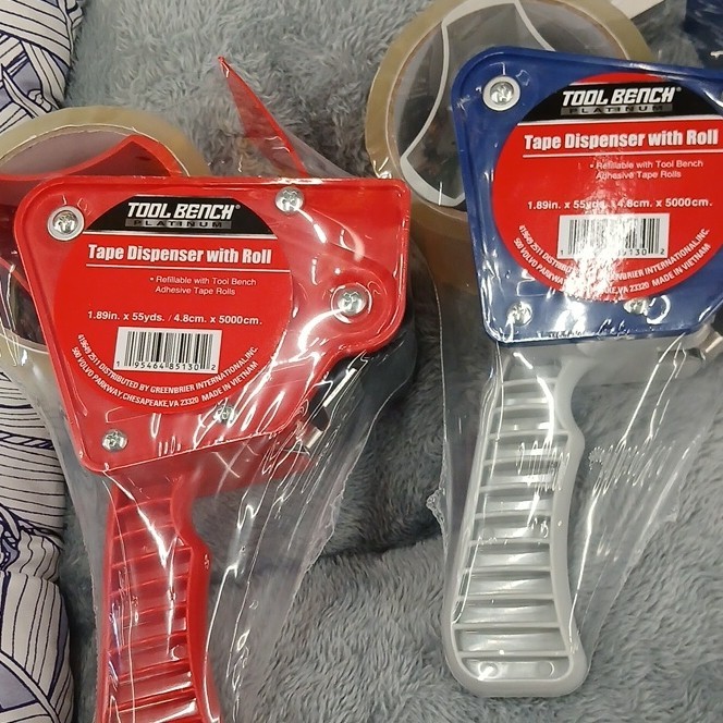 Tool Bench Refillable Handheld Tape Dispenser with Roll