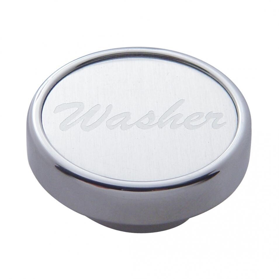 "Washer" Dash Knob - Silver Aluminum Sticker