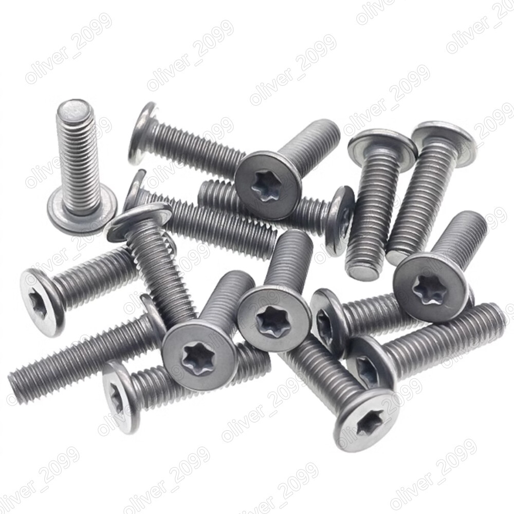Titanium GR2 Torx Socket Utrathin Flat Head Screws M2 M4 M5 M6