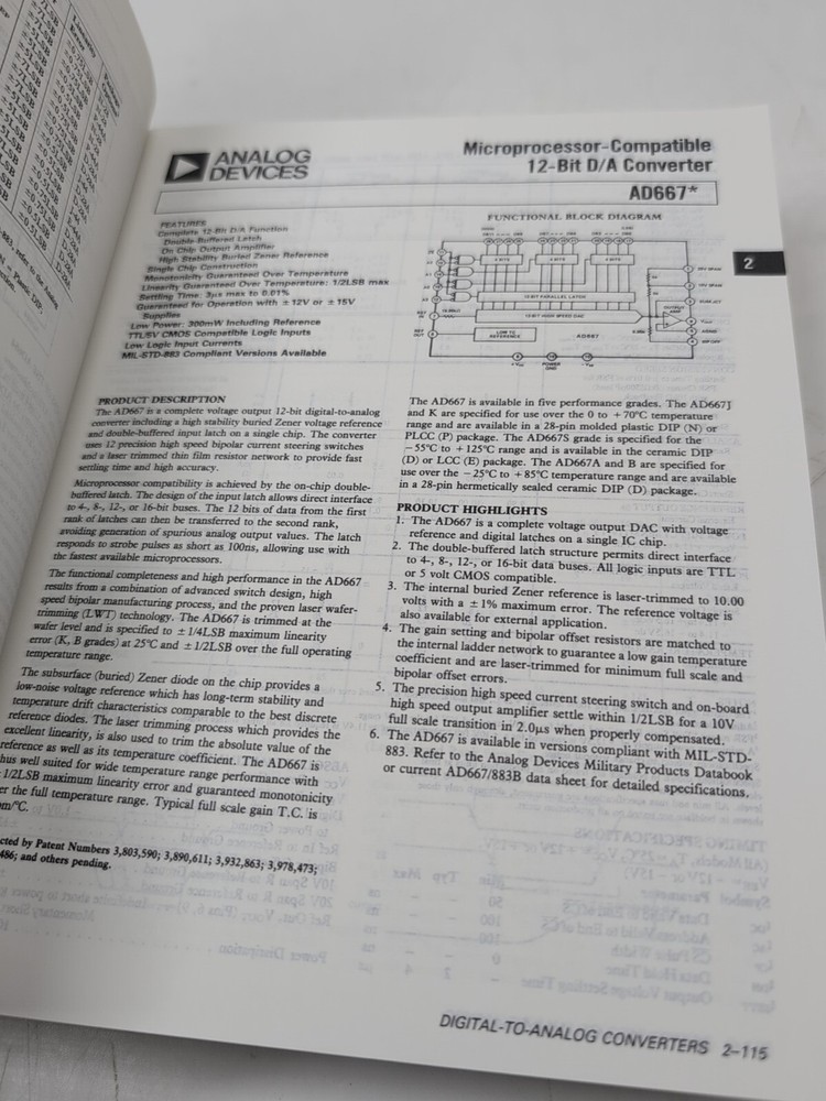 Electronics Book: Analog Devices, Data Converter Reference Manual Vol 1&2 1992