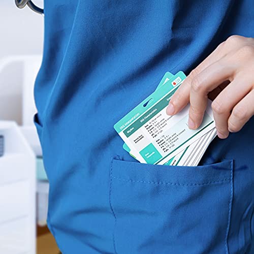96 Nursing Badge Reference Cards, Nursing School Essentials Set- Lab Values,