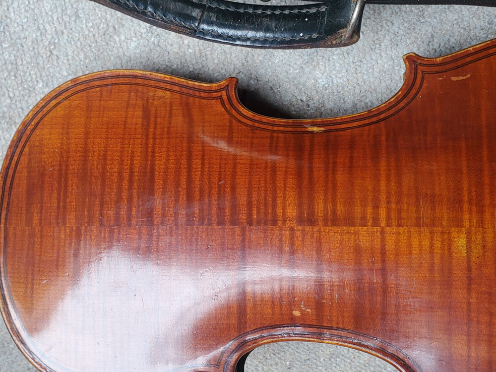 Nice old 4/4 Maggini Violin violon "Georgius Ullmannius 1917" stripped front