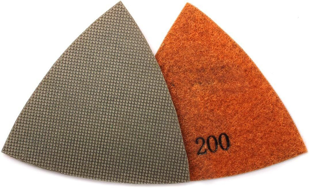 4Pcs Diamond Triangular Sanding Pads for Oscillating Tools