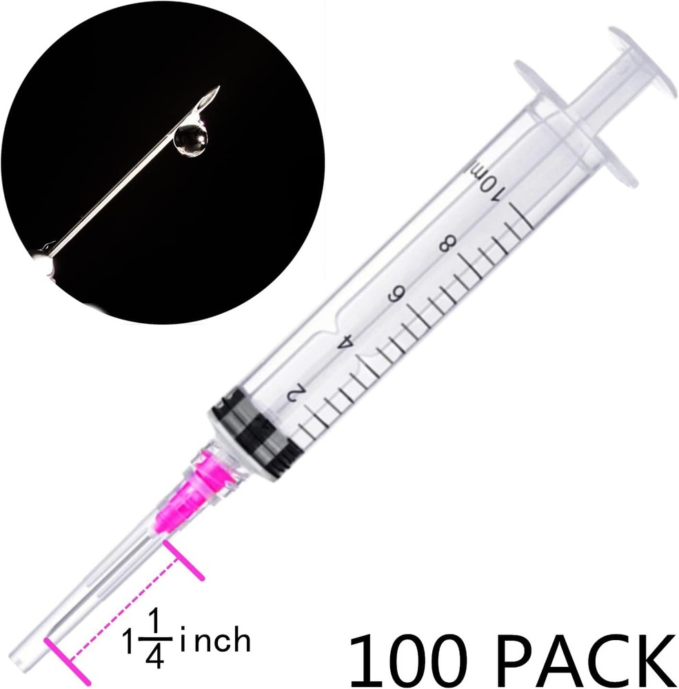 Individually Wrapped 10ml Plastic Syringe Set of 100
