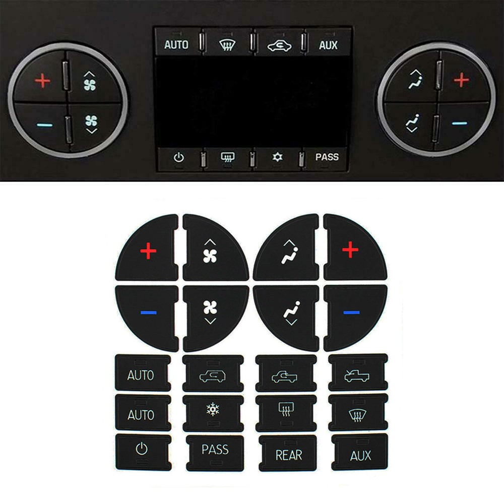 Replacement Climate Control Button Stickers For 2007-2014 Chevrolet GMC HVAC New
