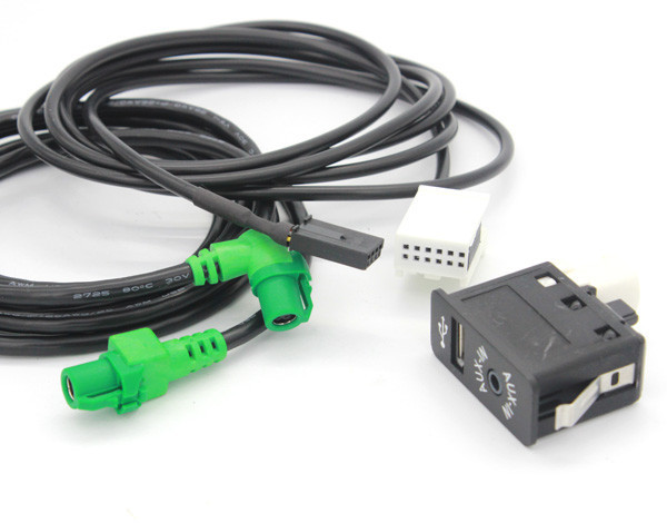 Add SB AUX Auxiliary Input Socket CABLE For BMW E87 E90 F10 E70 Mini R53 F30 E60