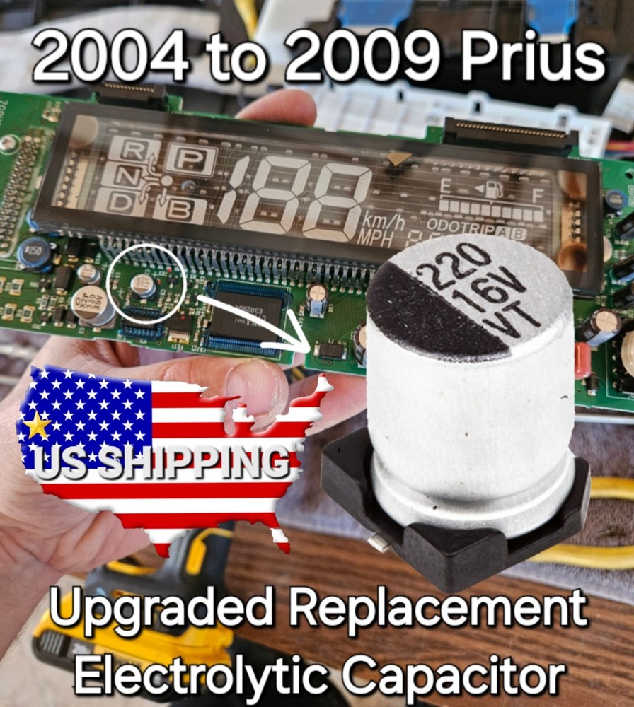 2004 to 2009 Prius Capacitor Upgraded Replacement 220uf 16v Electrolytic