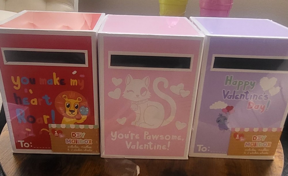 3 mailboxes (MIXED BOXES) -  DIY Mailbox Kit with Stickers Sheets