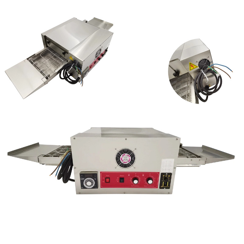 Countertop Conveyor Pizza Baking Oven 12" Belt Chain Type Baking Machine 220V