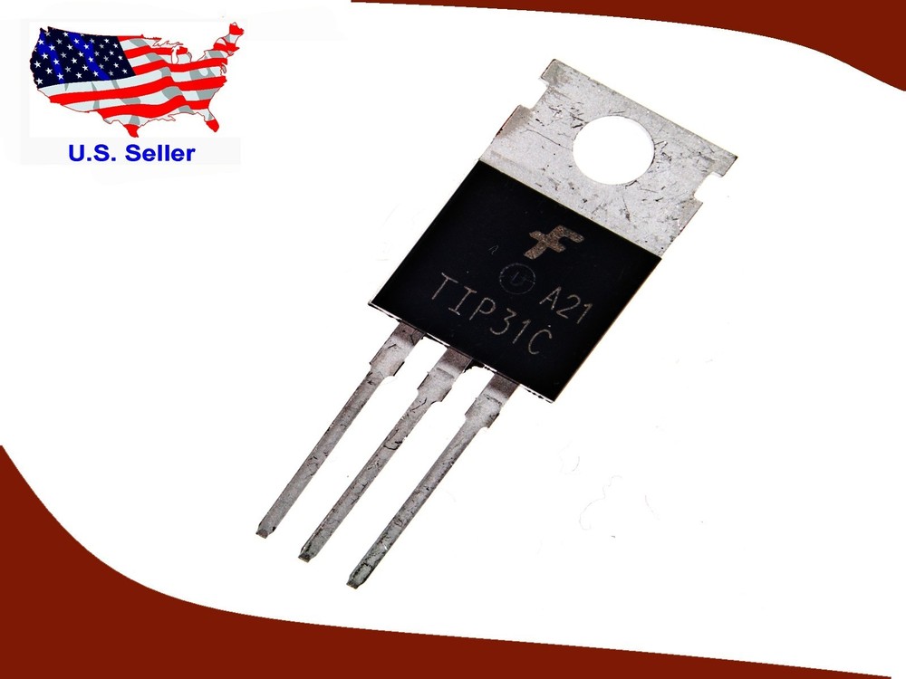 TIP31C (2 pcs) TO-220 100V 3A PowerTransistor