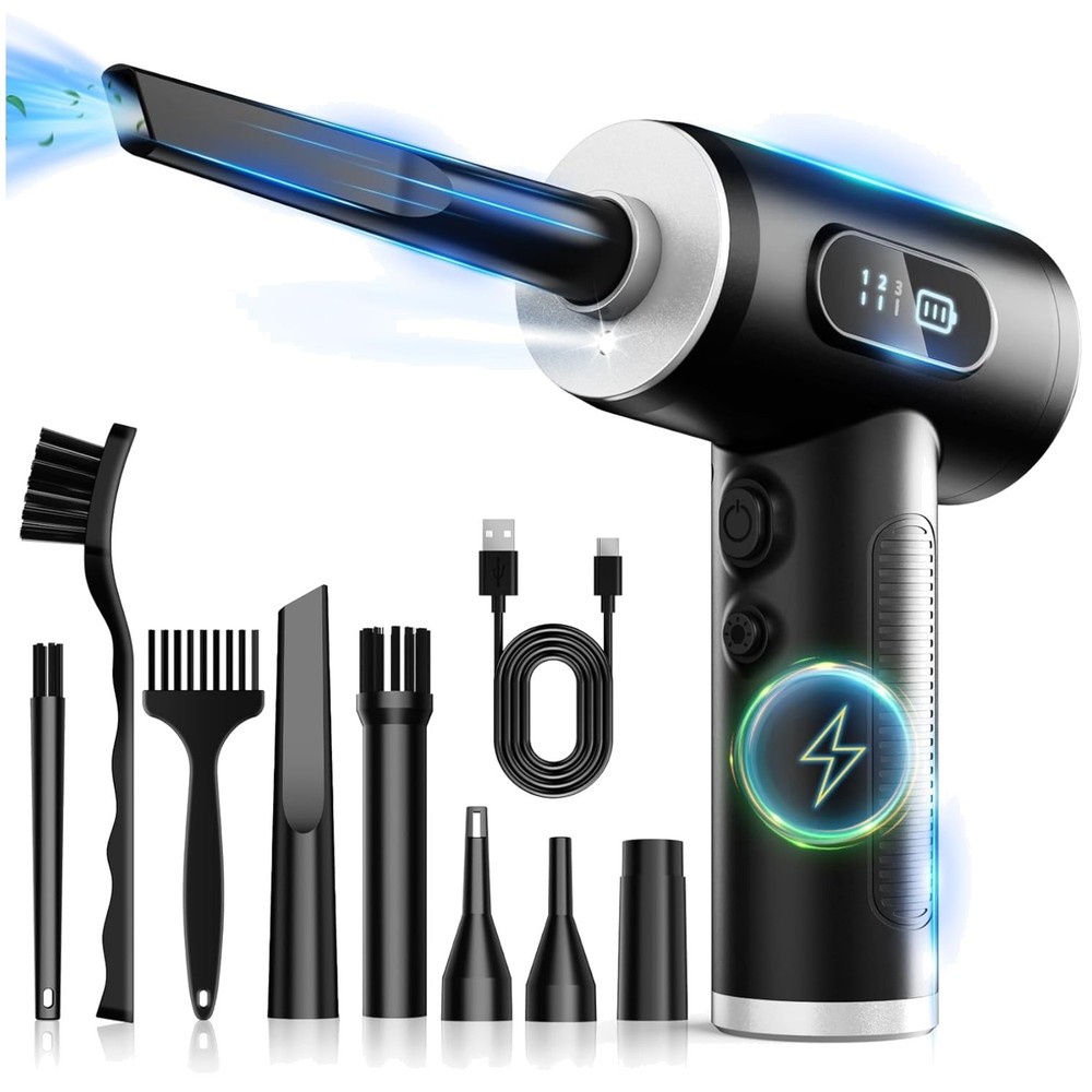 Rechargeable Electric Air Duster with LED Light