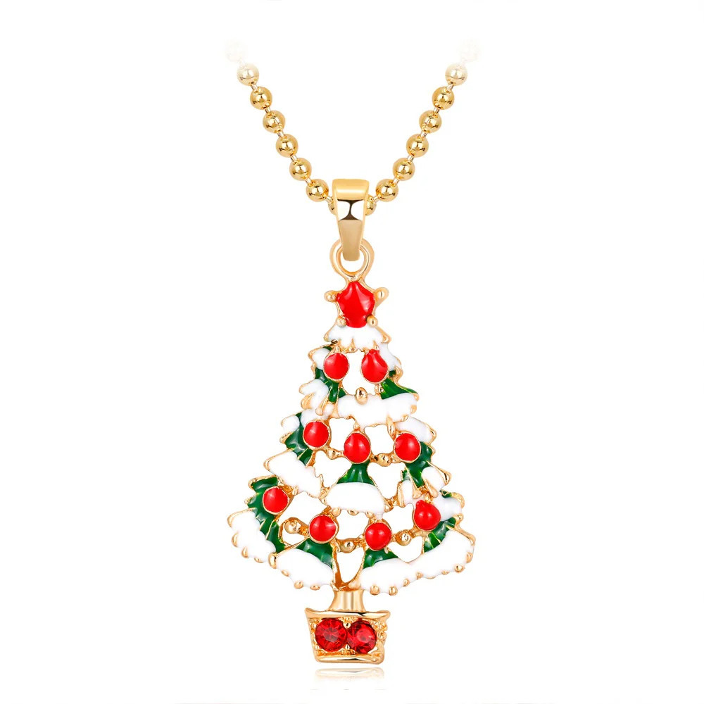 Christmas tree necklace