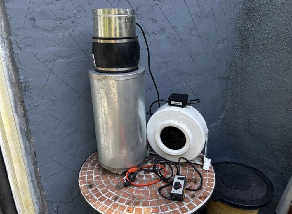 8” Hydroponics Fan w/ Carbon Filter Odor Scrubber & Variable Speed Controller