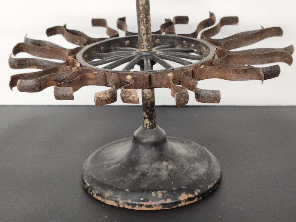 2 tier cast iron rotating rubber stamp carousel - holds 21