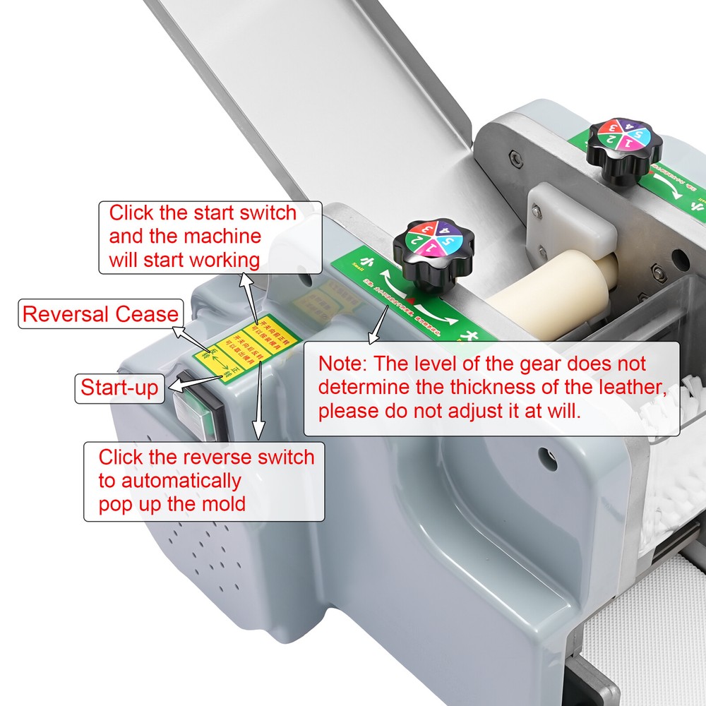 Automatic Dumpling Skin Machine Dumpling Wrapper Maker 60 Pieces/Min 110V Silver
