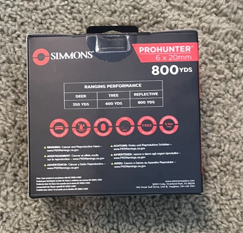 Simmons 800 YD 6x20mm ProHunter Range Finder