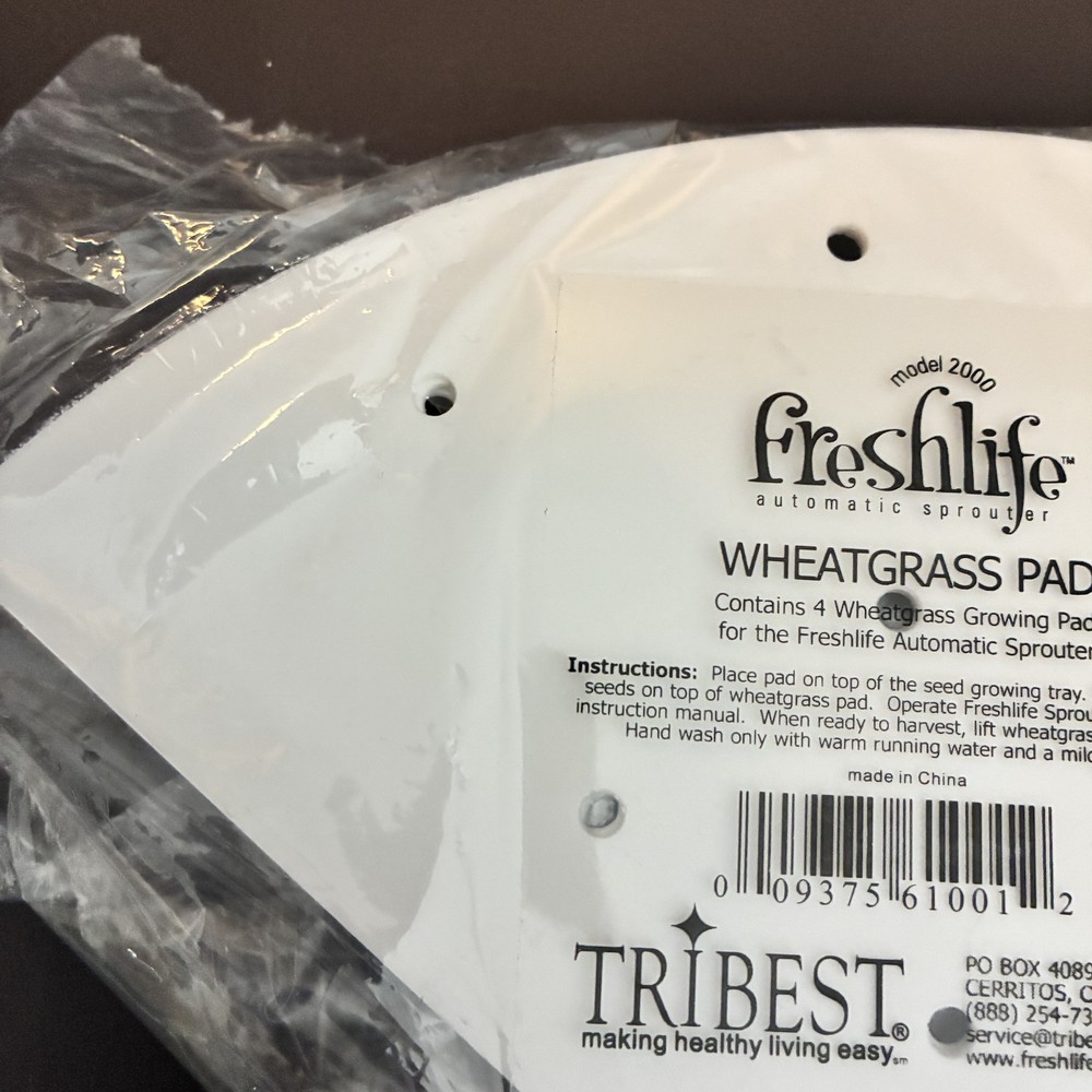Freshlife Automatic Sprouter Model 2000 Wheatgrass Growing Pads 4 Pack Tribest