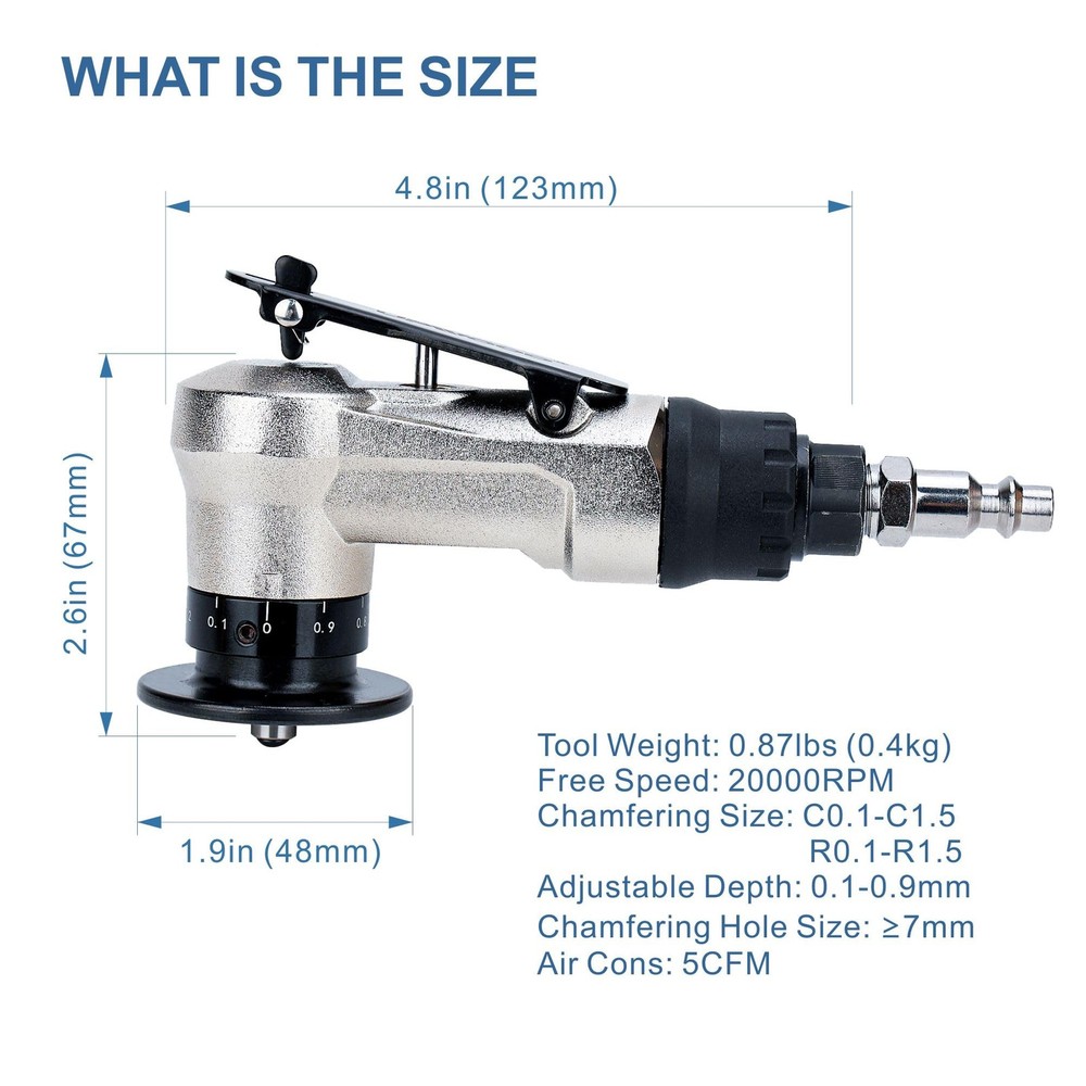 Air Chamfer Tool Deburring Tool for Metal, Air Beveling Tool Mini Chamfering ...