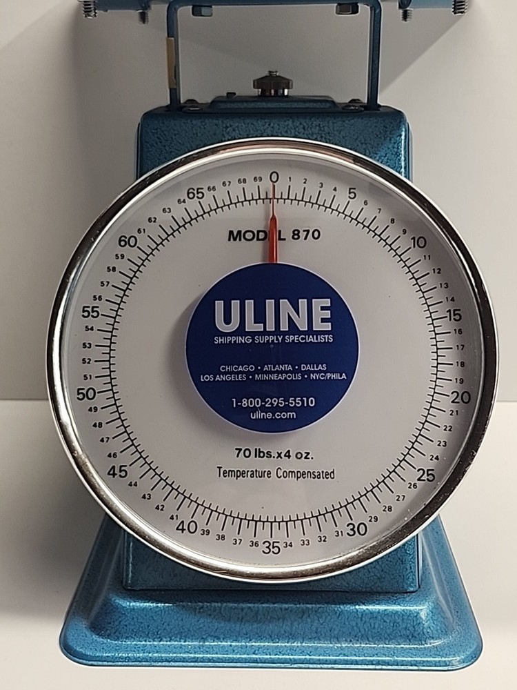 Uline Platform Dial Scale Model 870 - 70 lbs x 4 ozTemperature Compensated